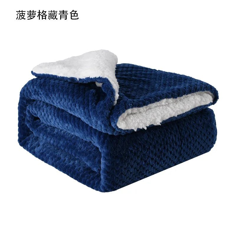 Flannel Blanket Double-layer Thick Blankets 150x120cm for winter Home Sofa Bed Cover Frazadas Mantas De Cama Cobertor