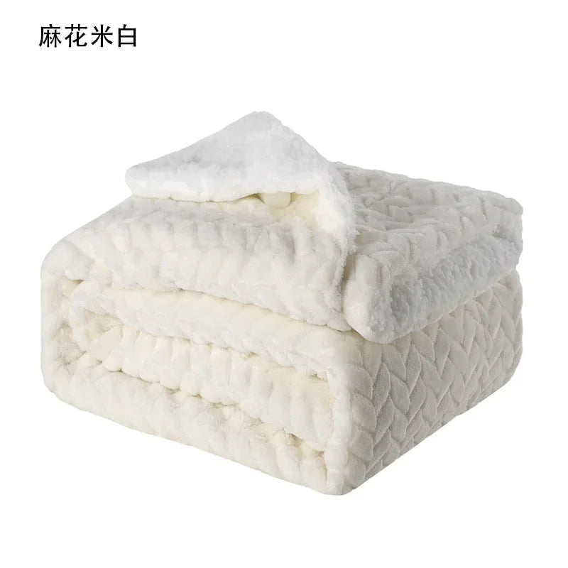 Flannel Blanket Double-layer Thick Blankets 150x120cm for winter Home Sofa Bed Cover Frazadas Mantas De Cama Cobertor